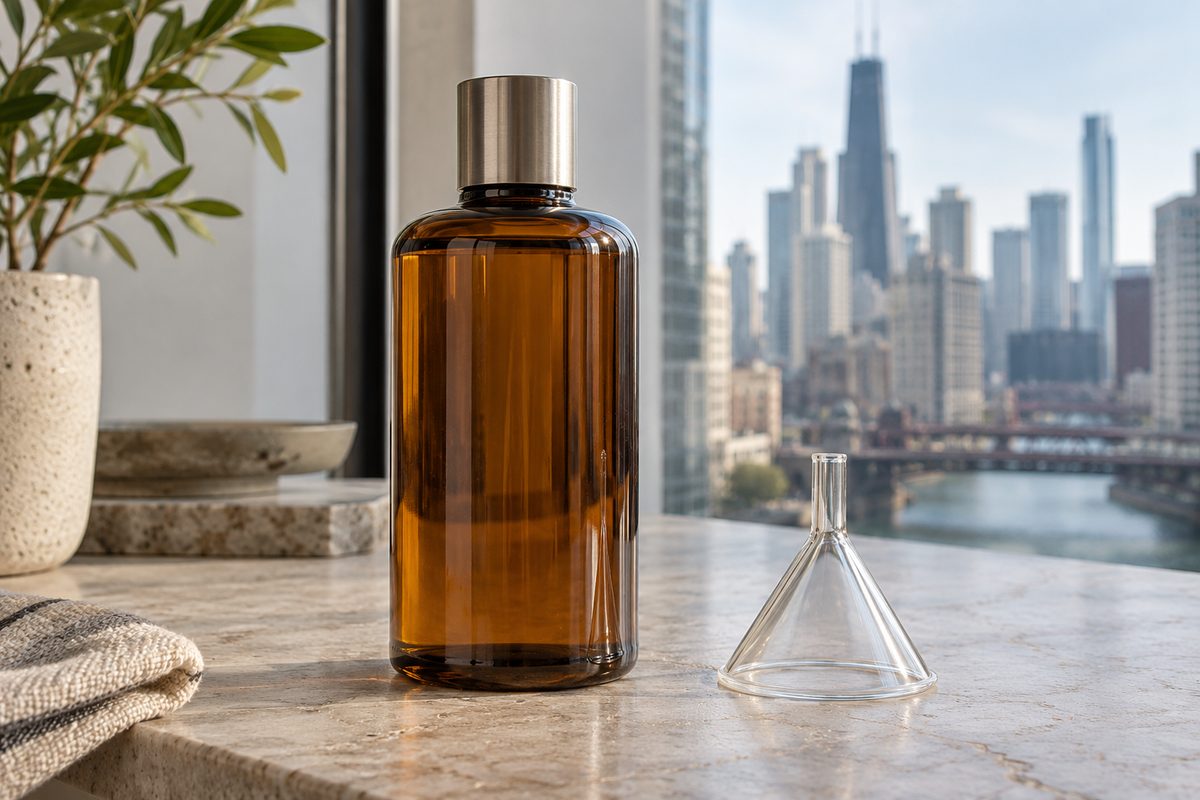 9 oz reed diffuser refill bottle with clean pour spout